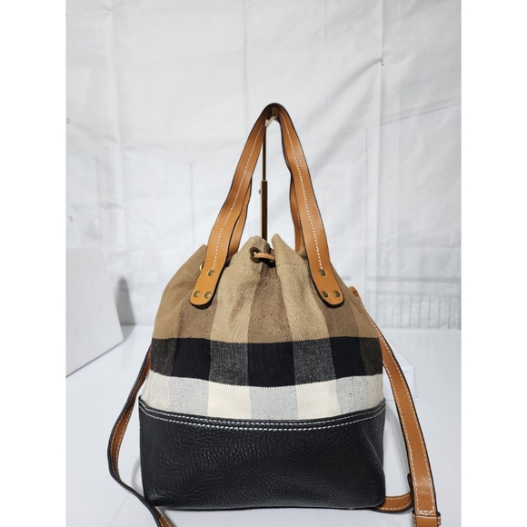 Burberry House Check Heston Bucket Bag Brown/Beige - Picture 3 of 10